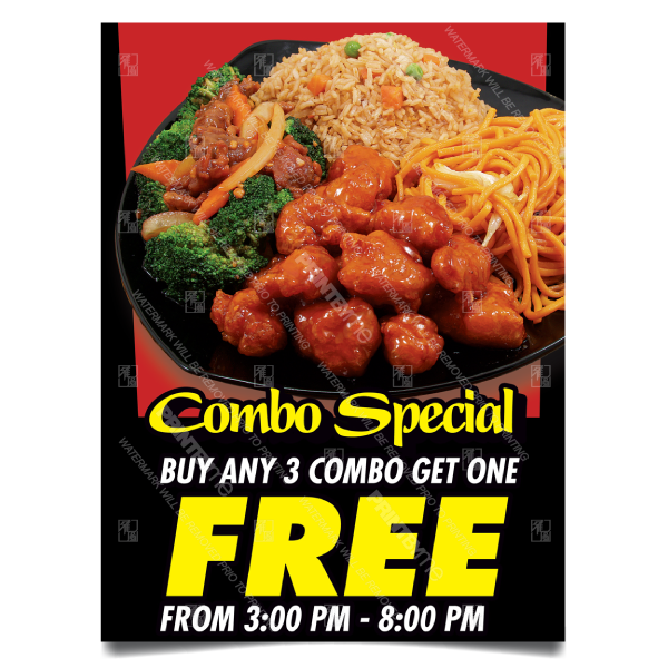 CF-013 Chinese Food Combo Special Poster