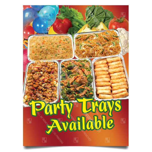 MC-005 Chinese Food Party Trays Poster